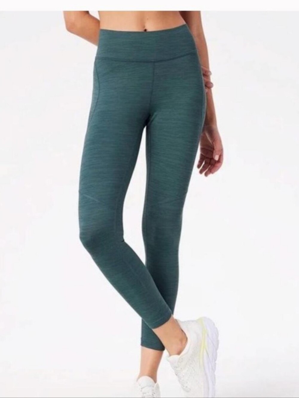 Outdoor Voices Heathered Teal High-Rise Leggings
